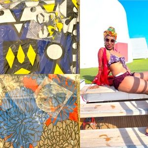 Head wrap and earring set